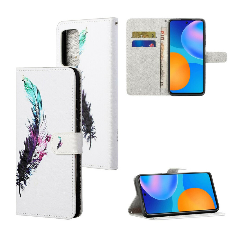 Housse Xiaomi Redmi Note 10 5G / Poco M3 Pro 5G Plume à Lanière Housse Xiaomi Redmi Note 10 5G / Poco M3 Pro 5G Plume à Lanière