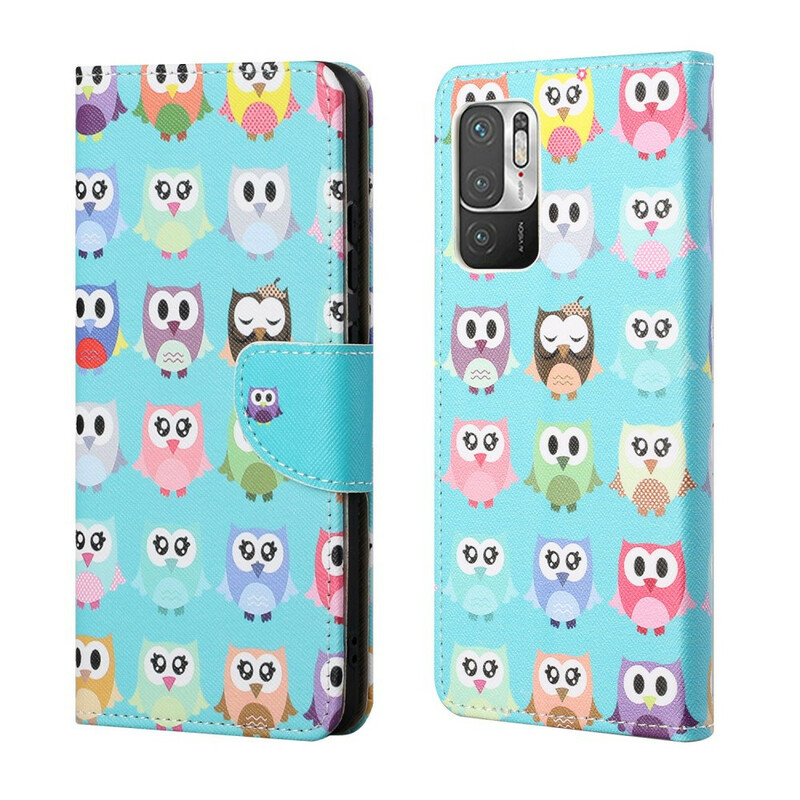 Housse Xiaomi Redmi Note 10 5G / Poco M3 Pro 5G Multiples Hiboux Housse Xiaomi Redmi Note 10 5G / Poco M3 Pro 5G Multiples Hiboux