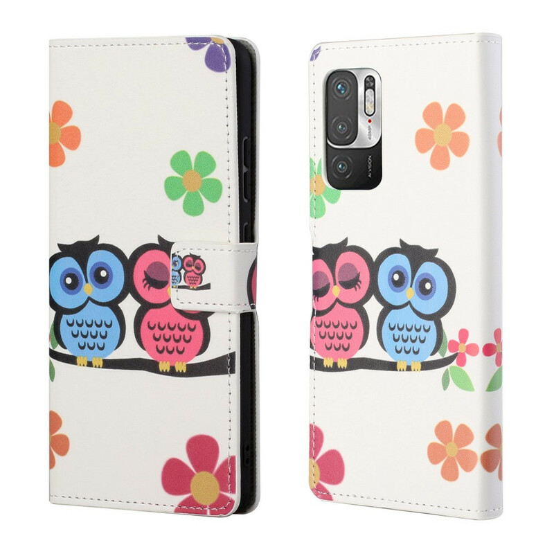 Housse Xiaomi Redmi Note 10 5G / Poco M3 Pro 5G Famille de Hiboux Housse Xiaomi Redmi Note 10 5G / Poco M3 Pro 5G Famille de Hiboux