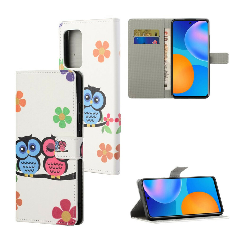 Housse Xiaomi Redmi Note 10 5G / Poco M3 Pro 5G Famille de Hiboux Housse Xiaomi Redmi Note 10 5G / Poco M3 Pro 5G Famille de Hiboux