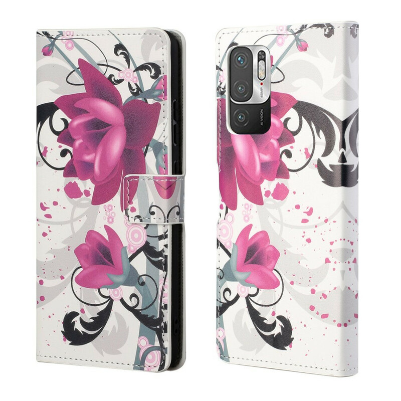 Housse Xiaomi Redmi Note 10 5G / Poco M3 Pro 5G Tropical Flowers Housse Xiaomi Redmi Note 10 5G / Poco M3 Pro 5G Tropical Flowers