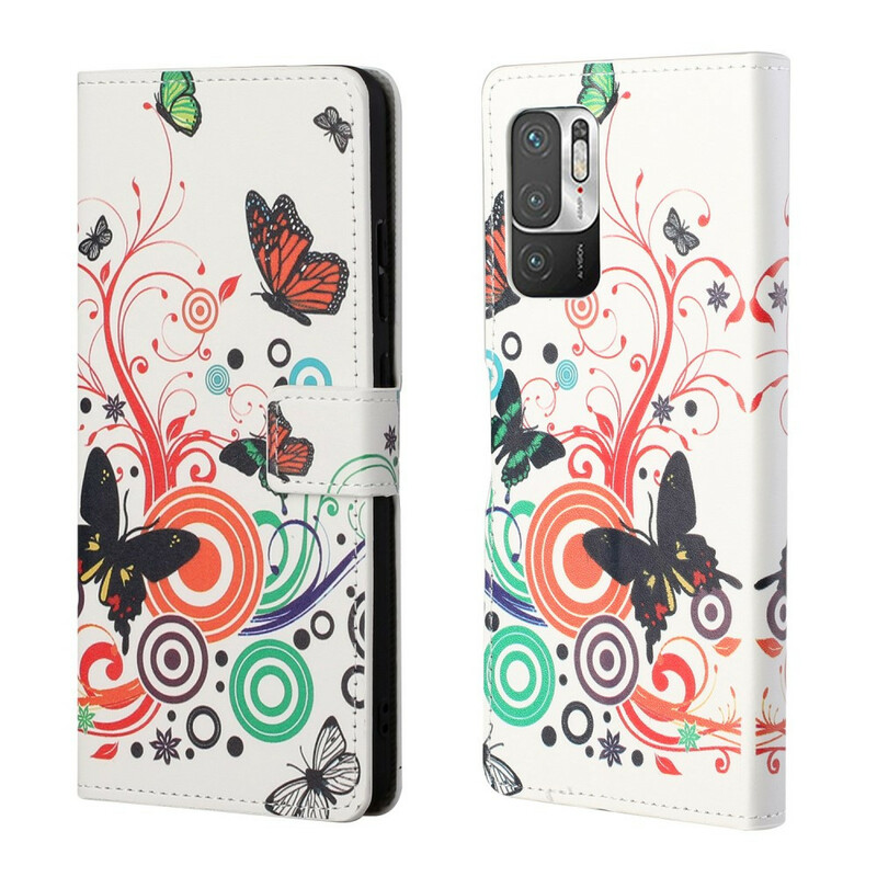 Housse Xiaomi Redmi Note 10 5G / Poco M3 Pro 5G Papillons Housse Xiaomi Redmi Note 10 5G / Poco M3 Pro 5G Papillons