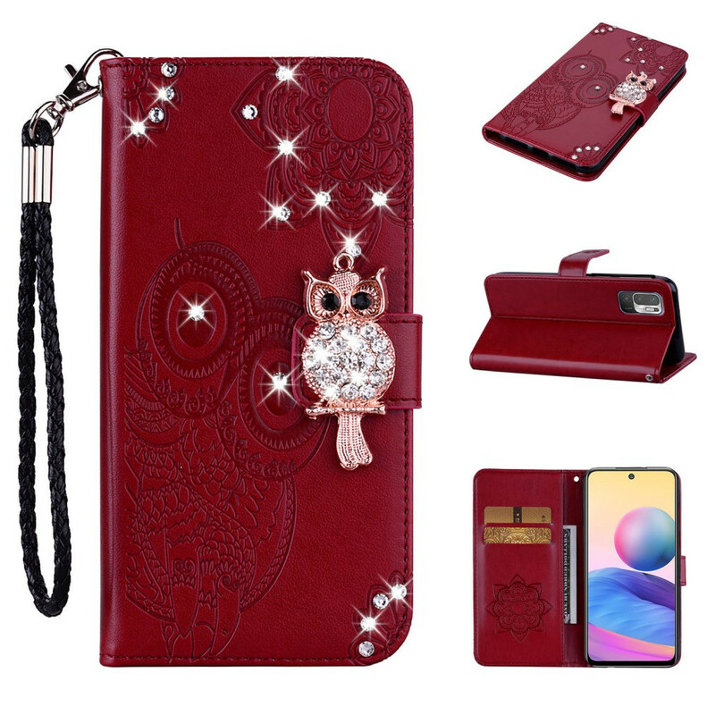 Housse Xiaomi Redmi Note 10 5G / Poco M3 Pro 5G Hibou et Breloque Housse Xiaomi Redmi Note 10 5G / Poco M3 Pro 5G Hibou et Breloque
