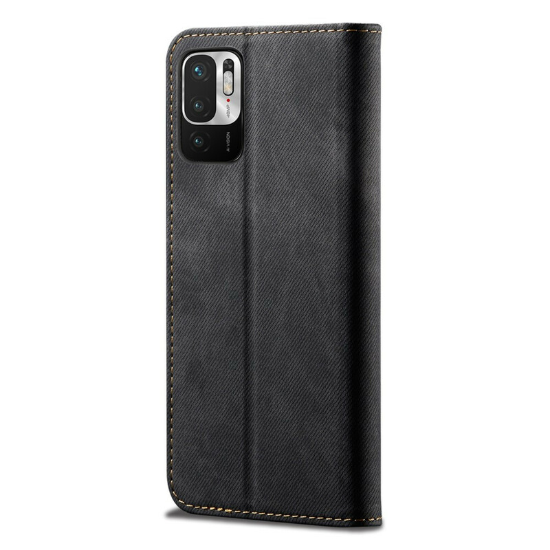 Flip Cover Xiaomi Redmi Note 10 5G / Poco M3 Pro 5G Tissu Jeans Flip Cover Xiaomi Redmi Note 10 5G / Poco M3 Pro 5G Tissu Jeans