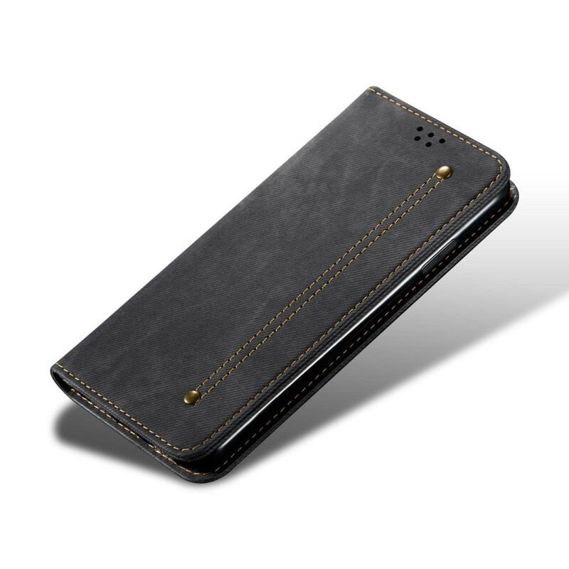 Flip Cover Xiaomi Redmi Note 10 5G / Poco M3 Pro 5G Tissu Jeans