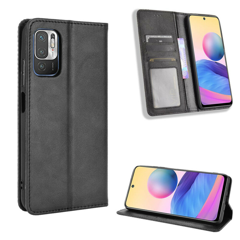 Flip Cover Xiaomi Poco F2 Pro Effet Cuir Vintage Stylisé