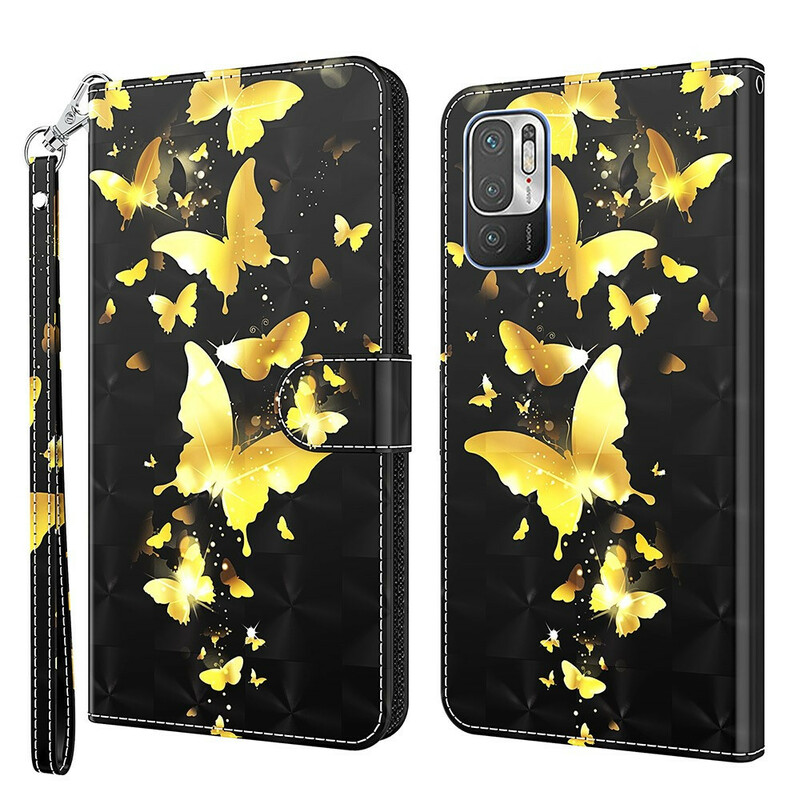 Housse Xiaomi Redmi Note 10 5G / Poco M3 Pro 5G Papillons Jaunes Housse Xiaomi Redmi Note 10 5G / Poco M3 Pro 5G Papillons Jaunes
