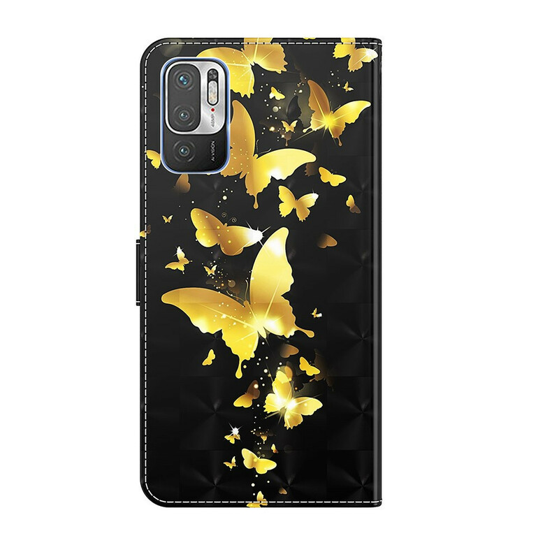 Housse Xiaomi Redmi Note 10 5G / Poco M3 Pro 5G Papillons Jaunes Housse Xiaomi Redmi Note 10 5G / Poco M3 Pro 5G Papillons Jaunes
