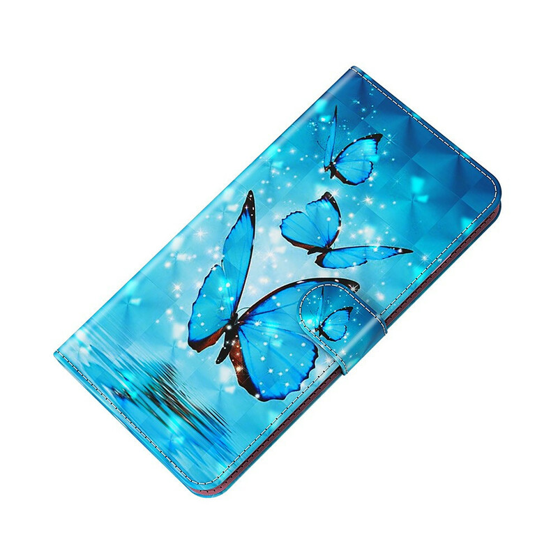 Housse Xiaomi Redmi Note 10 5G / Poco M3 Pro 5G Papillons Bleus Housse Xiaomi Redmi Note 10 5G / Poco M3 Pro 5G Papillons Bleus