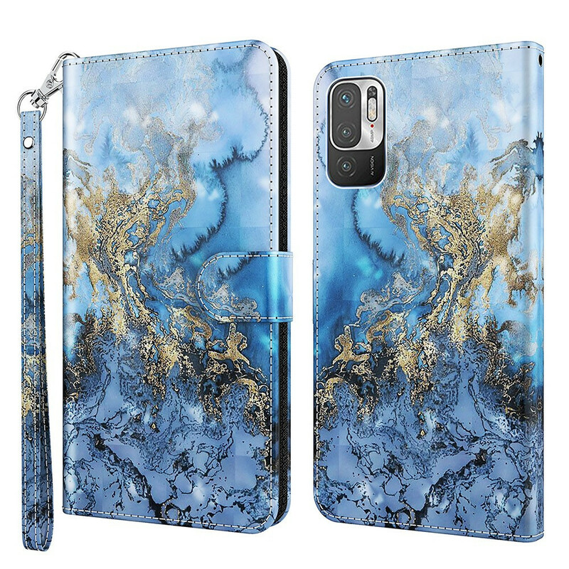 Housse Xiaomi Redmi Note 10 5G / Poco M3 Pro 5G Marbre avec Lanière Housse Xiaomi Redmi Note 10 5G / Poco M3 Pro 5G Marbre avec Lanière