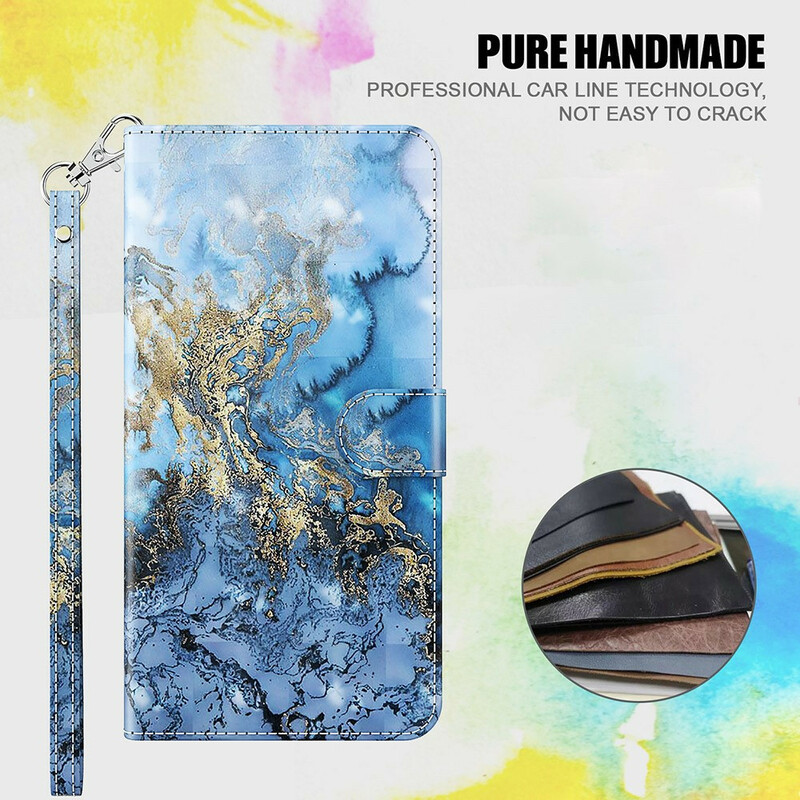 Housse Xiaomi Redmi Note 10 5G / Poco M3 Pro 5G Marbre avec Lanière Housse Xiaomi Redmi Note 10 5G / Poco M3 Pro 5G Marbre avec Lanière