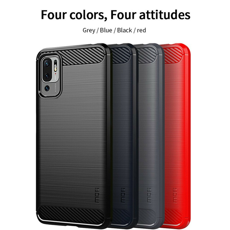 Coque Xiaomi Redmi Note 10 5G / Poco M3 Pro 5G Fibre Carbone Brossée MOFI