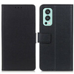 Housse OnePlus Nord 2 5G Effet Cuir Brillant Simple Housse OnePlus Nord 2 5G Effet Cuir Brillant Simple