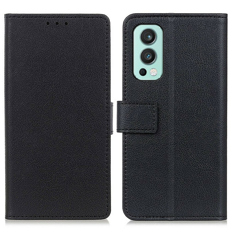 Housse OnePlus Nord 2 5G Effet Cuir Brillant Simple Housse OnePlus Nord 2 5G Effet Cuir Brillant Simple