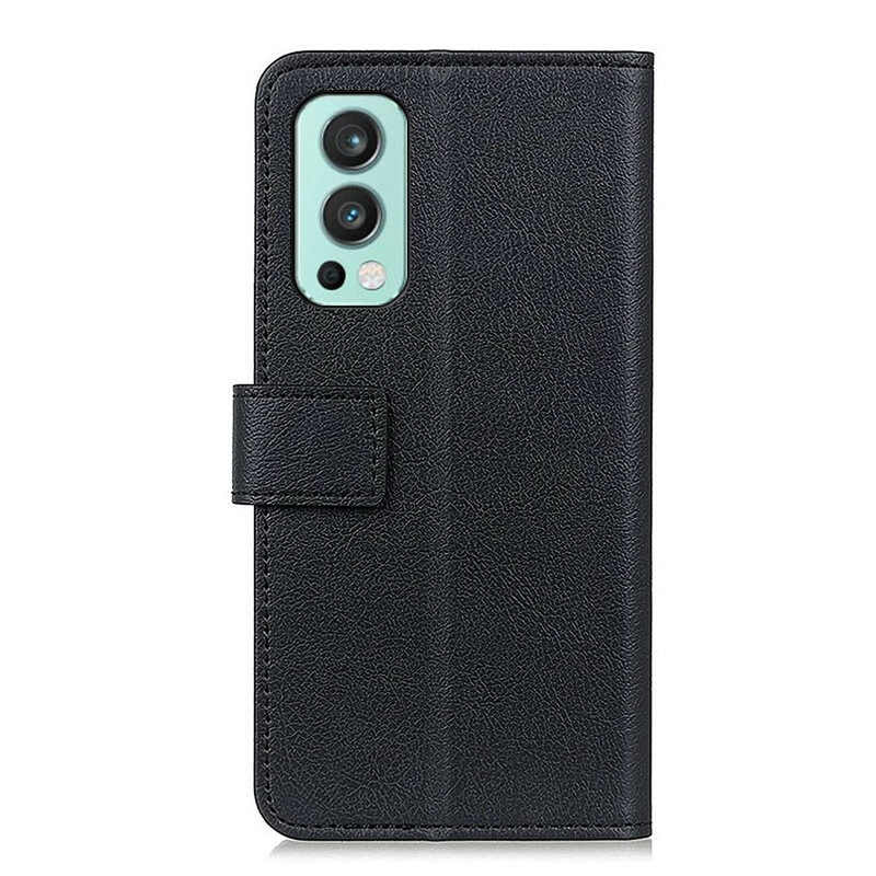 Housse OnePlus Nord 2 5G Effet Cuir Brillant Simple Housse OnePlus Nord 2 5G Effet Cuir Brillant Simple