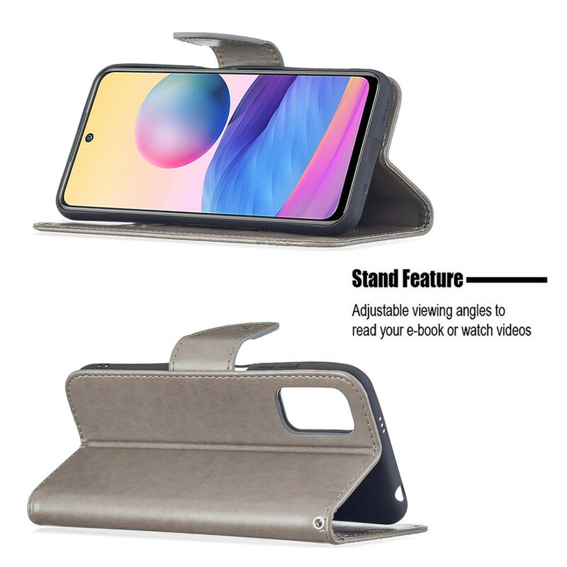 Housse Xiaomi Redmi Note 10 5G / Poco M3 Pro 5G Papillons Imprimés à Lanière Housse Xiaomi Redmi Note 10 5G / Poco M3 Pro 5G Papillons Imprimés à Lanière