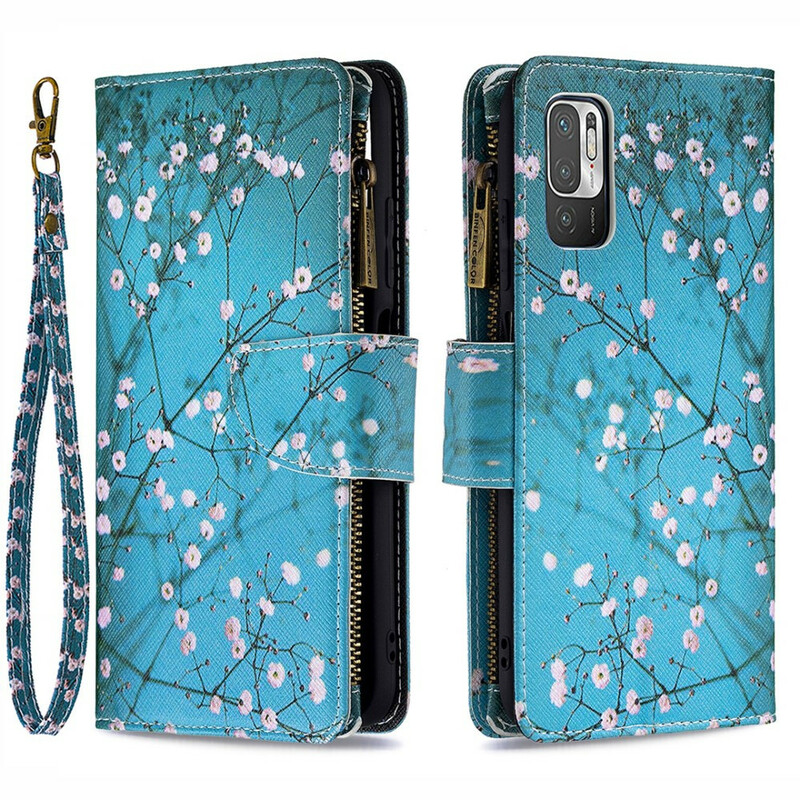 Housse Xiaomi Redmi Note 10 5G / Poco M3 Pro 5G Poche Zippée Arbre Housse Xiaomi Redmi Note 10 5G / Poco M3 Pro 5G Poche Zippée Arbre