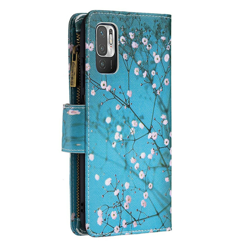 Housse Xiaomi Redmi Note 10 5G / Poco M3 Pro 5G Poche Zippée Arbre Housse Xiaomi Redmi Note 10 5G / Poco M3 Pro 5G Poche Zippée Arbre