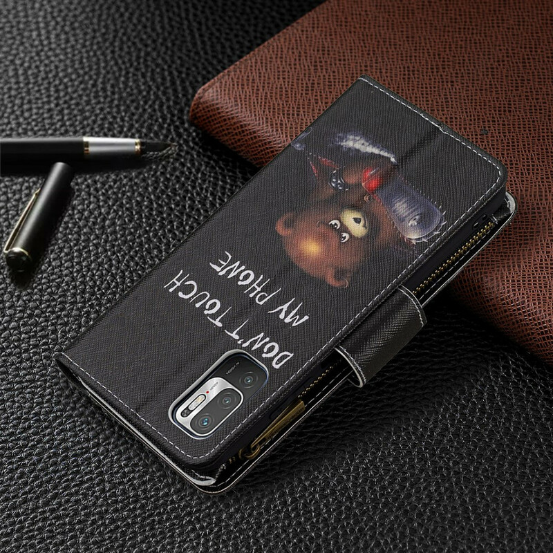 Housse Xiaomi Redmi Note 10 5G / Poco M3 Pro 5G Poche Zippée Ours Housse Xiaomi Redmi Note 10 5G / Poco M3 Pro 5G Poche Zippée Ours