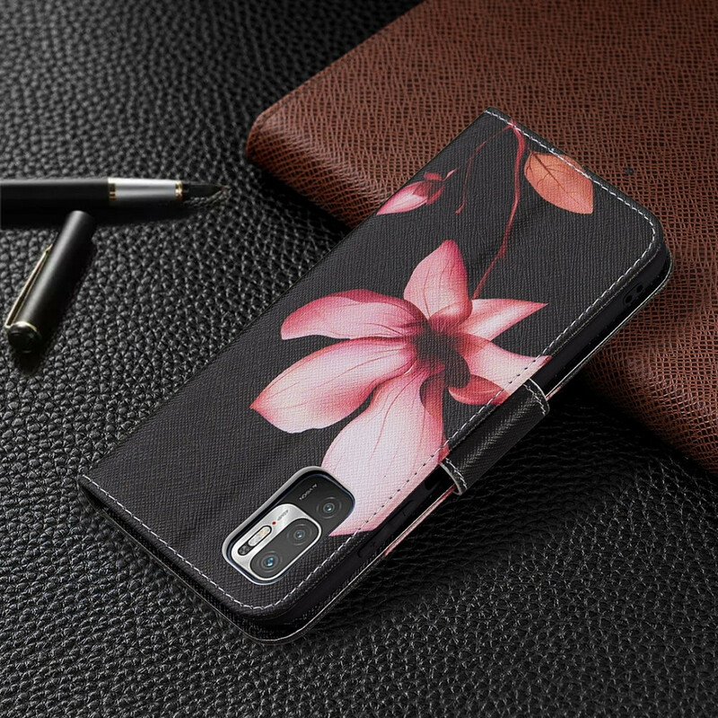 Housse Xiaomi Redmi Note 10 5G / Poco M3 Pro 5G Fleur Rose Housse Xiaomi Redmi Note 10 5G / Poco M3 Pro 5G Fleur Rose