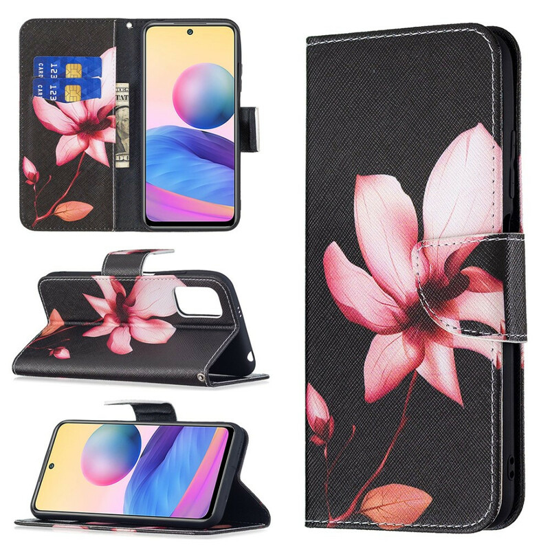 Housse Xiaomi Redmi Note 10 5G / Poco M3 Pro 5G Fleur Rose Housse Xiaomi Redmi Note 10 5G / Poco M3 Pro 5G Fleur Rose