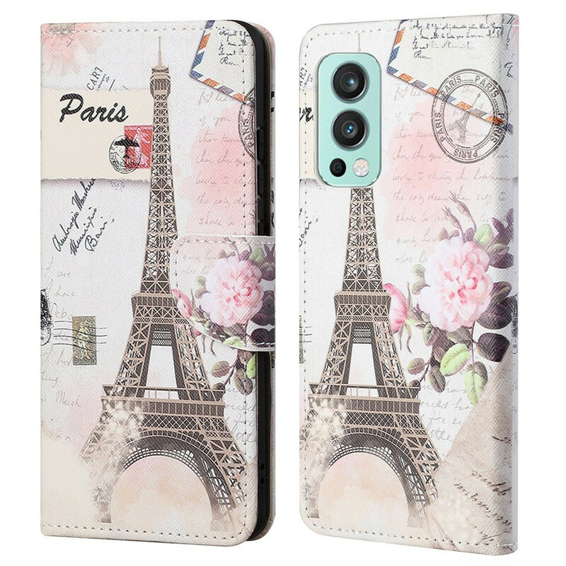 Housse OnePlus Nord 2 5G Tour Eiffel Rétro Housse OnePlus Nord 2 5G Tour Eiffel Rétro