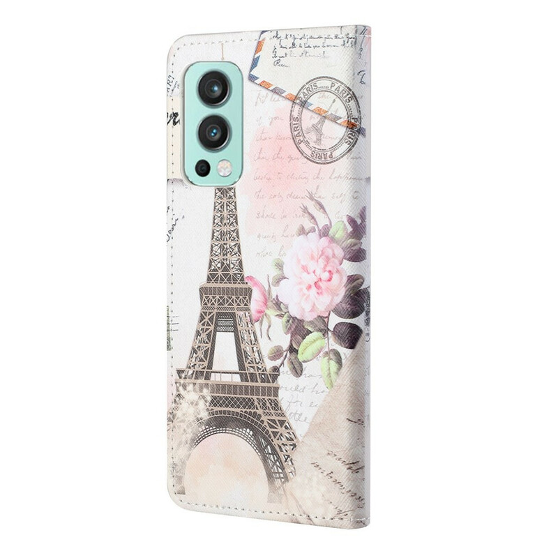 Housse OnePlus Nord 2 5G Tour Eiffel Rétro