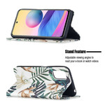 Flip Cover Xiaomi Redmi Note 10 5G / Poco M3 Pro 5G Feuilles Flip Cover Xiaomi Redmi Note 10 5G / Poco M3 Pro 5G Feuilles