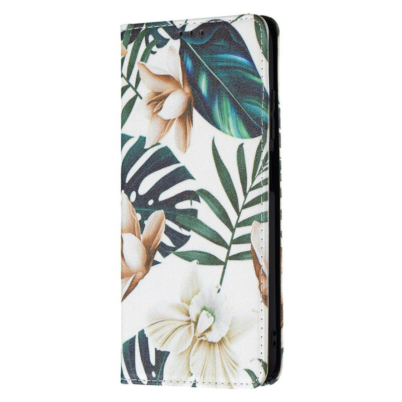 Flip Cover Xiaomi Redmi Note 10 5G / Poco M3 Pro 5G Feuilles Flip Cover Xiaomi Redmi Note 10 5G / Poco M3 Pro 5G Feuilles