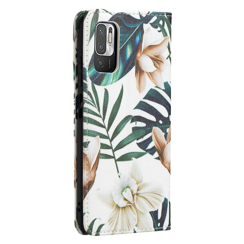 Flip Cover Xiaomi Redmi Note 10 5G / Poco M3 Pro 5G Feuilles Flip Cover Xiaomi Redmi Note 10 5G / Poco M3 Pro 5G Feuilles