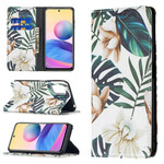 Flip Cover Xiaomi Redmi Note 10 5G / Poco M3 Pro 5G Feuilles Flip Cover Xiaomi Redmi Note 10 5G / Poco M3 Pro 5G Feuilles