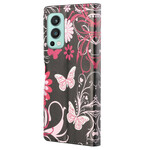 Housse OnePlus Nord 2 5G Variations Papillons à Lanière Housse OnePlus Nord 2 5G Variations Papillons à Lanière