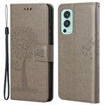 Housse OnePlus Nord 2 5G Arbre et Hiboux à Lanière Housse OnePlus Nord 2 5G Arbre et Hiboux à Lanière
