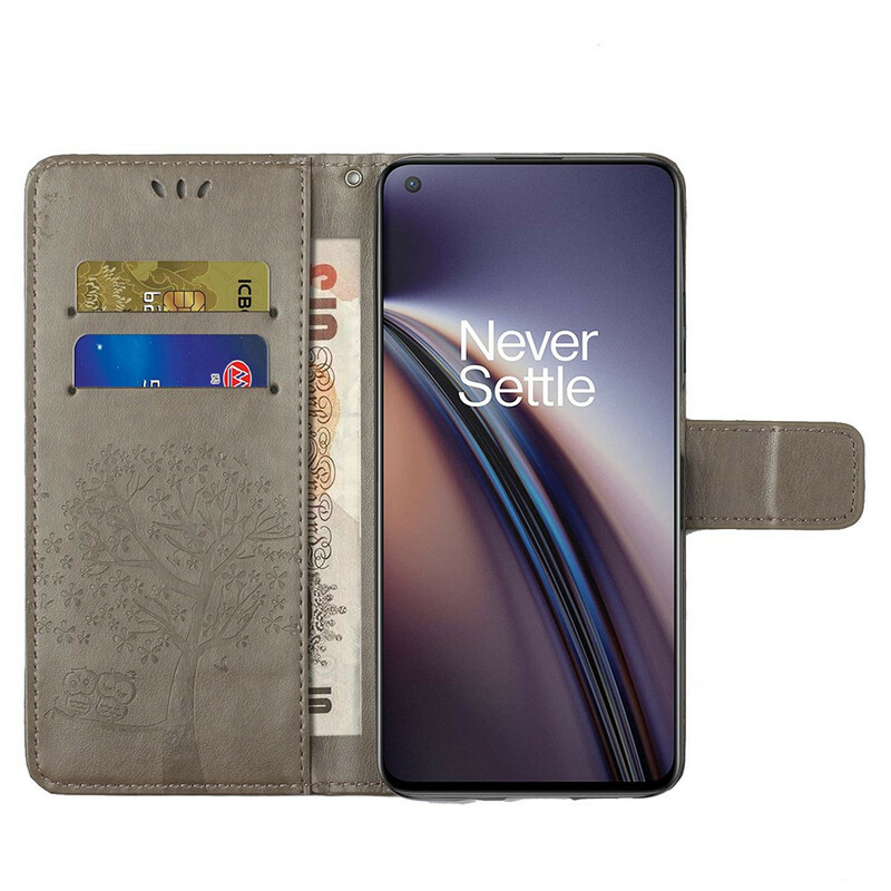 Housse OnePlus Nord 2 5G Arbre et Hiboux à Lanière Housse OnePlus Nord 2 5G Arbre et Hiboux à Lanière