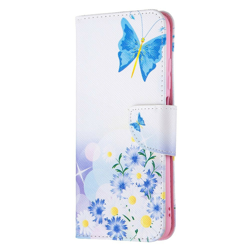 Housse Xiaomi Redmi Note 10 5G / Poco M3 Pro 5G Papillons et Fleurs Housse Xiaomi Redmi Note 10 5G / Poco M3 Pro 5G Papillons et Fleurs