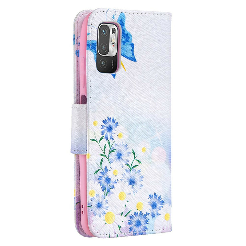 Housse Xiaomi Redmi Note 10 5G / Poco M3 Pro 5G Papillons et Fleurs Housse Xiaomi Redmi Note 10 5G / Poco M3 Pro 5G Papillons et Fleurs