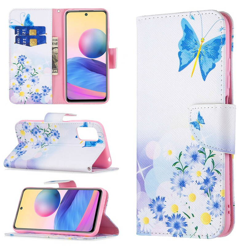 Housse Xiaomi Redmi Note 10 5G / Poco M3 Pro 5G Papillons et Fleurs Housse Xiaomi Redmi Note 10 5G / Poco M3 Pro 5G Papillons et Fleurs