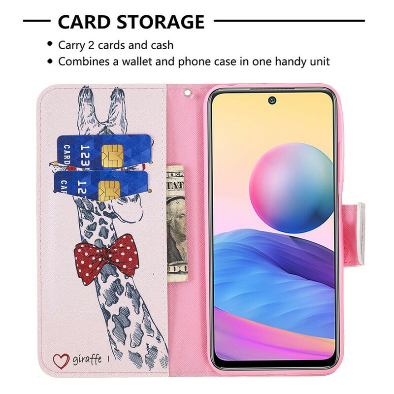 Housse Xiaomi Redmi Note 10 5G / Poco M3 Pro 5G Girafe Intello Housse Xiaomi Redmi Note 10 5G / Poco M3 Pro 5G Girafe Intello