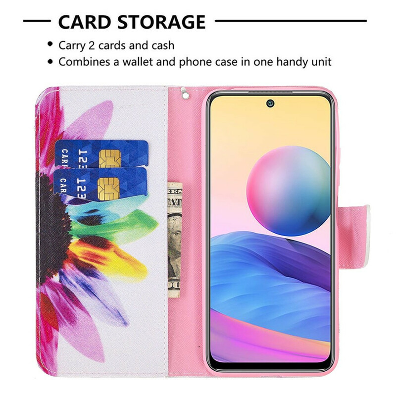 Housse Xiaomi Redmi Note 10 5G / Poco M3 Pro 5G Fleur Aquarelle Housse Xiaomi Redmi Note 10 5G / Poco M3 Pro 5G Fleur Aquarelle