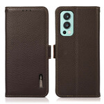 Housse OnePlus Nord 2 5G Cuir Litchi KHAZNEH