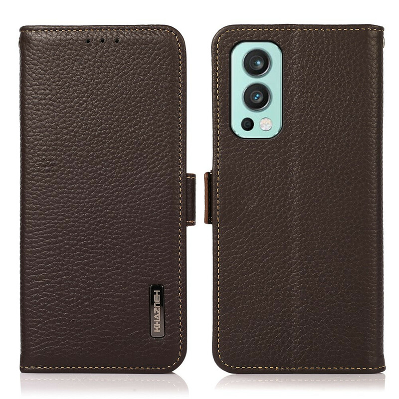 Housse OnePlus Nord 2 5G Cuir Litchi KHAZNEH