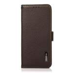 Housse OnePlus Nord 2 5G Cuir Litchi KHAZNEH
