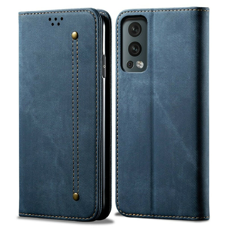 Flip Cover OnePlus Nord 2 5G Simili Cuir Texture Jeans