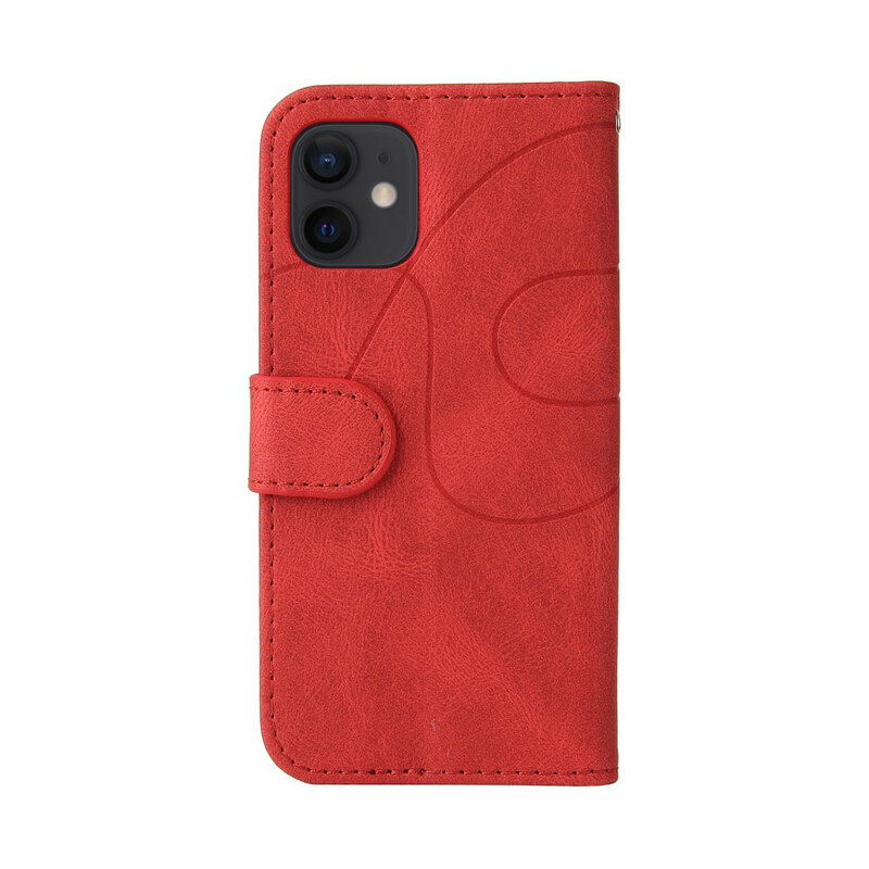Housse iPhone 12 Mini Simili Cuir Bicolore Design