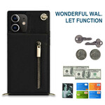 Coque iPhone 12 Mini Bandoulière Porte-cartes Coque iPhone 12 Mini Bandoulière Porte-cartes