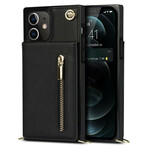 Coque iPhone 12 Mini Bandoulière Porte-cartes Coque iPhone 12 Mini Bandoulière Porte-cartes