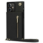Coque iPhone 12 Mini Bandoulière Porte-cartes Coque iPhone 12 Mini Bandoulière Porte-cartes