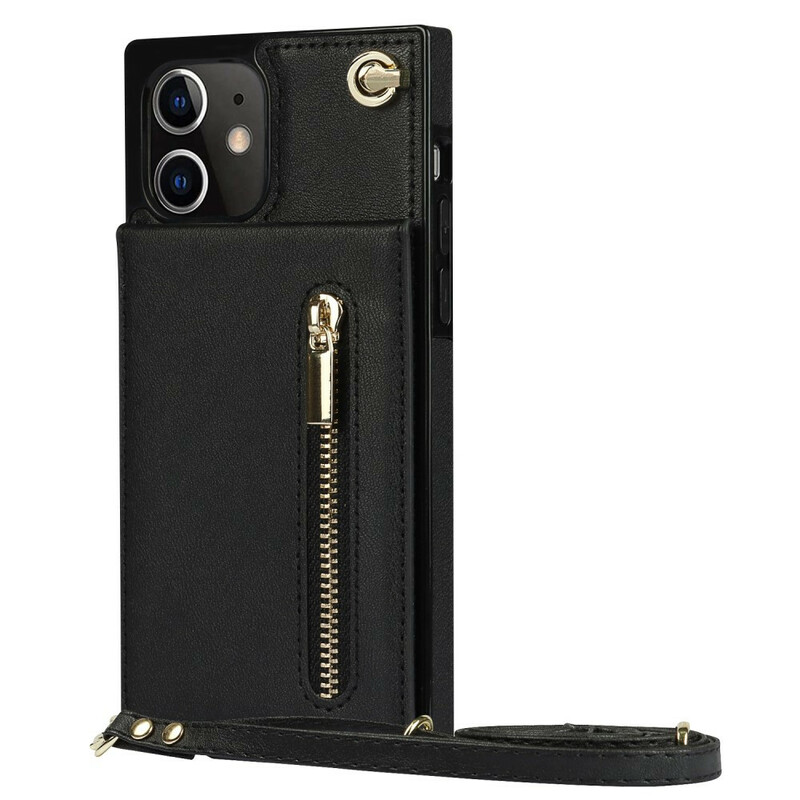 Coque iPhone 12 Mini Bandoulière Porte-cartes Coque iPhone 12 Mini Bandoulière Porte-cartes