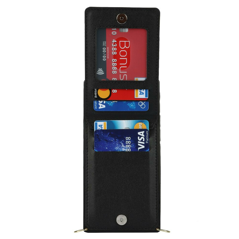 Coque iPhone 12 Mini Bandoulière Porte-cartes Coque iPhone 12 Mini Bandoulière Porte-cartes