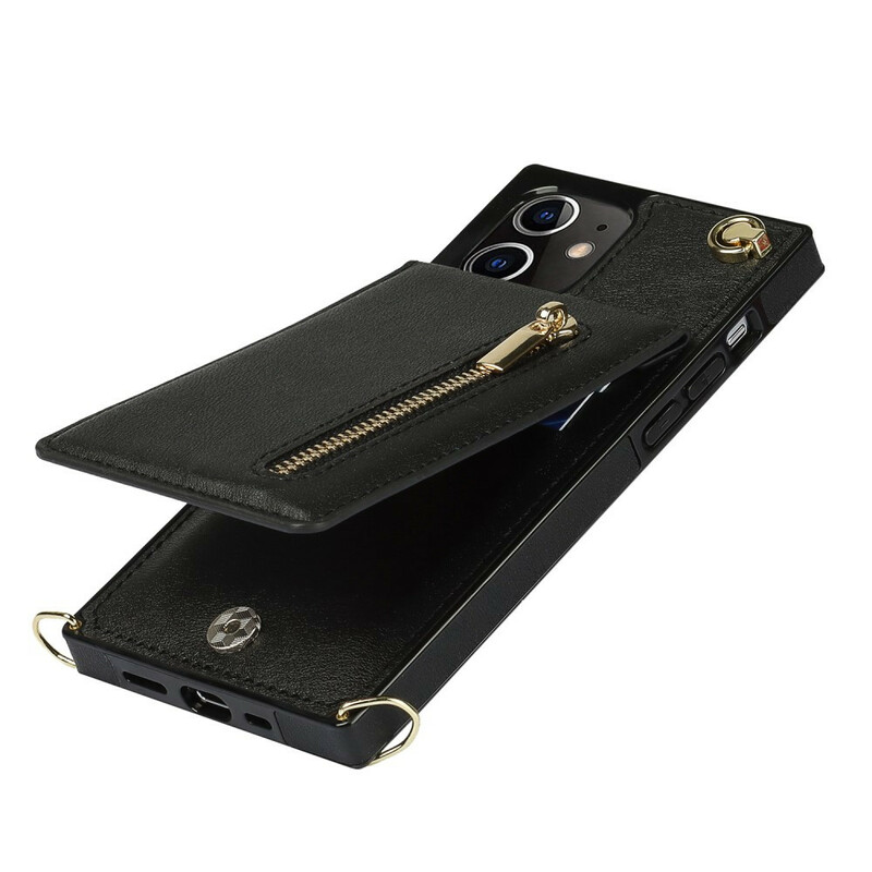Coque iPhone 12 Mini Bandoulière Porte-cartes Coque iPhone 12 Mini Bandoulière Porte-cartes